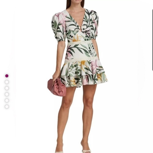 PatBO Dresses & Skirts - Perfect like new PatBO Jasmine Puff sleeve mini dress size 8